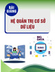 Bài giảng Hệ quản trị cơ sở dữ liệu: Chương 4 - Hàm, thủ tục và trigger